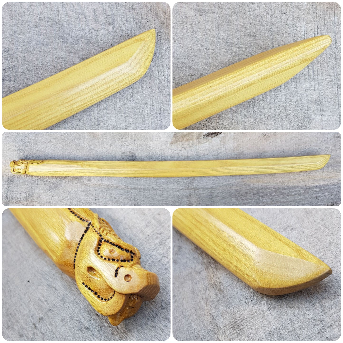 Wakizashi Deluxe Dragon- Japanese Small Wooden Sword 68 cm (27") - Robinia