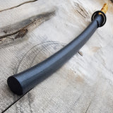 Wooden bokken Daito Deluxe Dragon with patterned rubber tsuba and dome, plastic saya for Iaido - Robinia