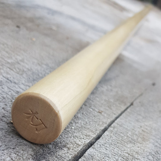 Wooden Jo staff for aikido jodo kobudo 128 cm (50.4") - European Hornbeam