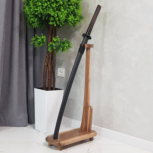 The floor stand holder for the sword katana iaito - Walnut