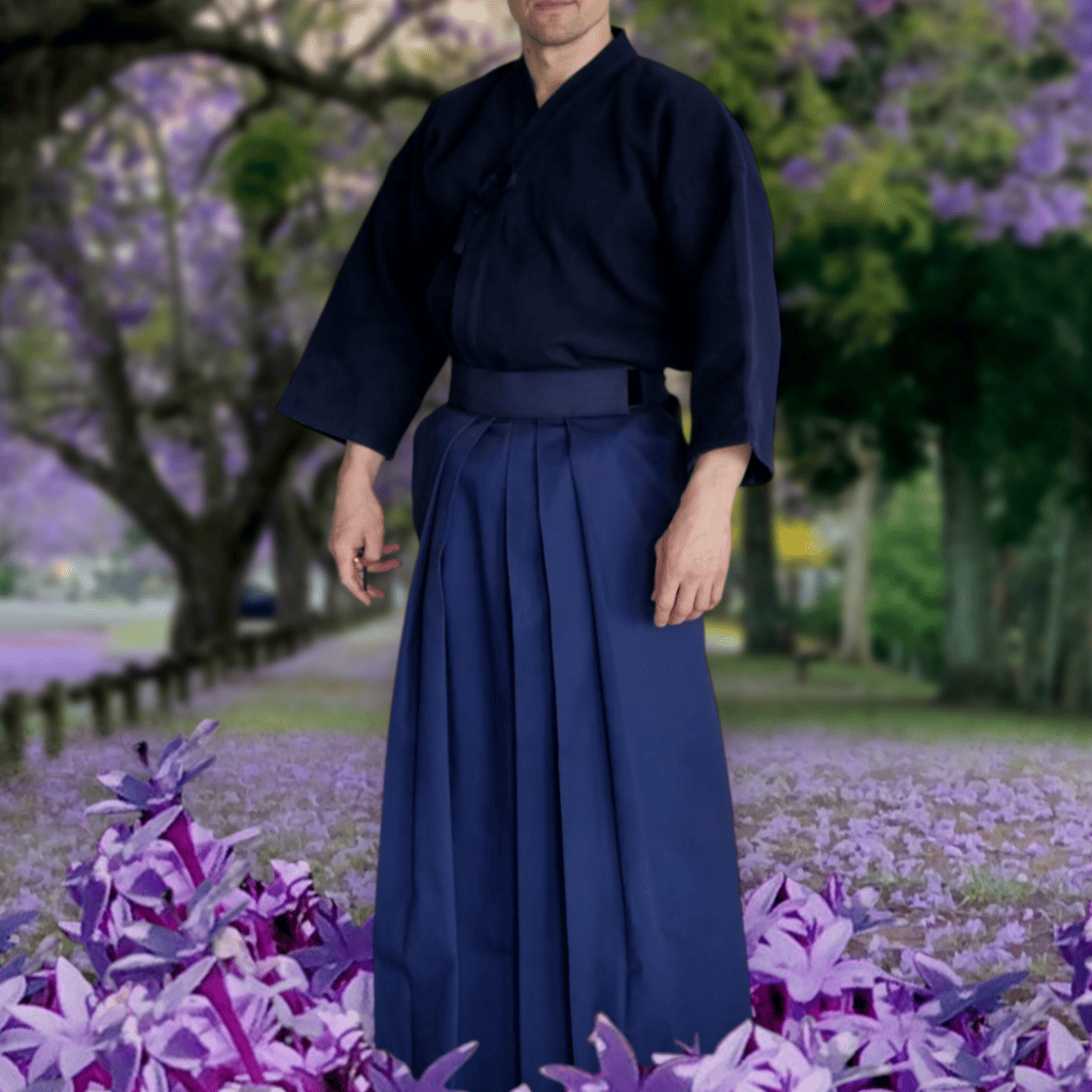 Japanese Hakama with Hook and Loop Fastener - Budo - Aikido