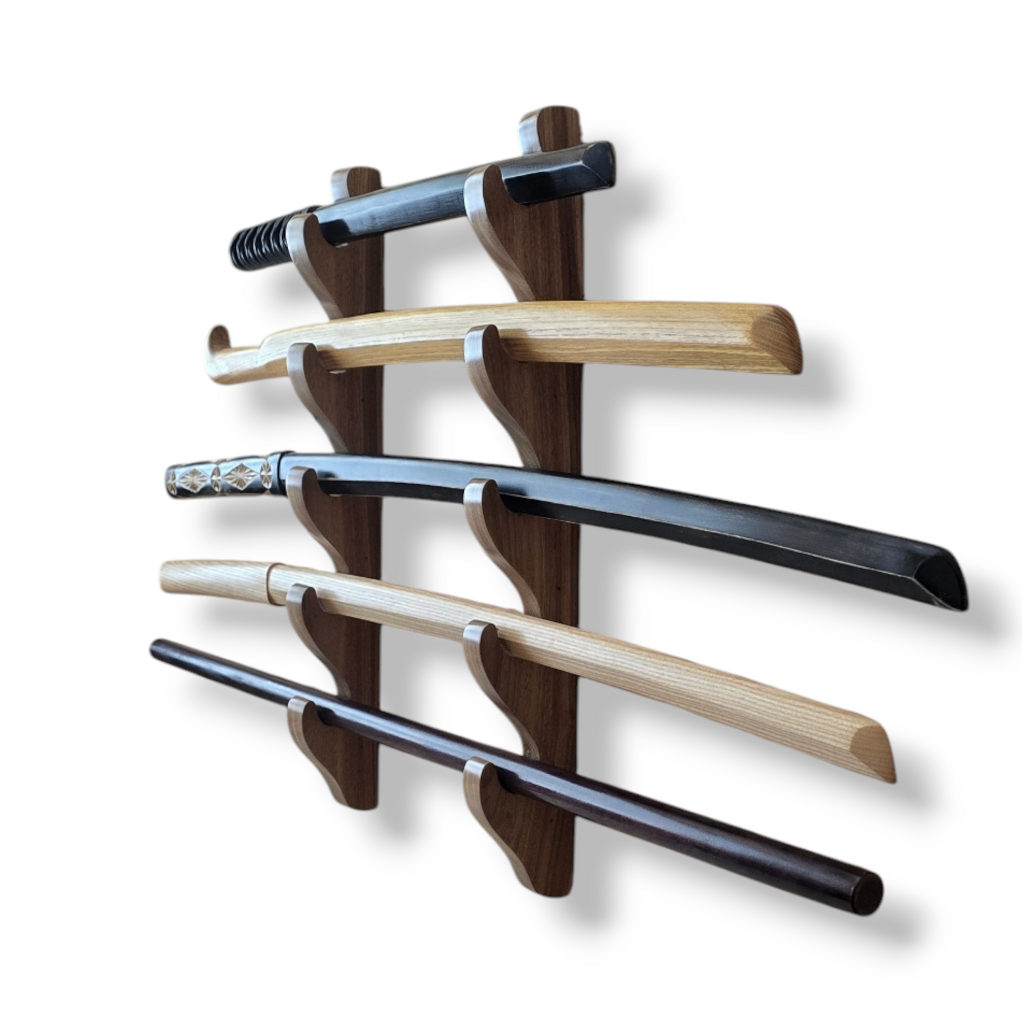 Premium wooden sword stand for katana, samurai, and collectible swords