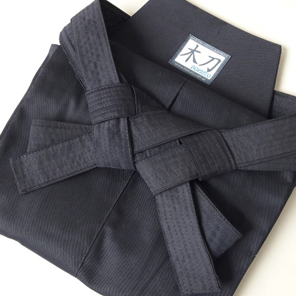 Japanese Hakama Bokuto Deluxe Navy Blue for Aikido Kendo Iaido