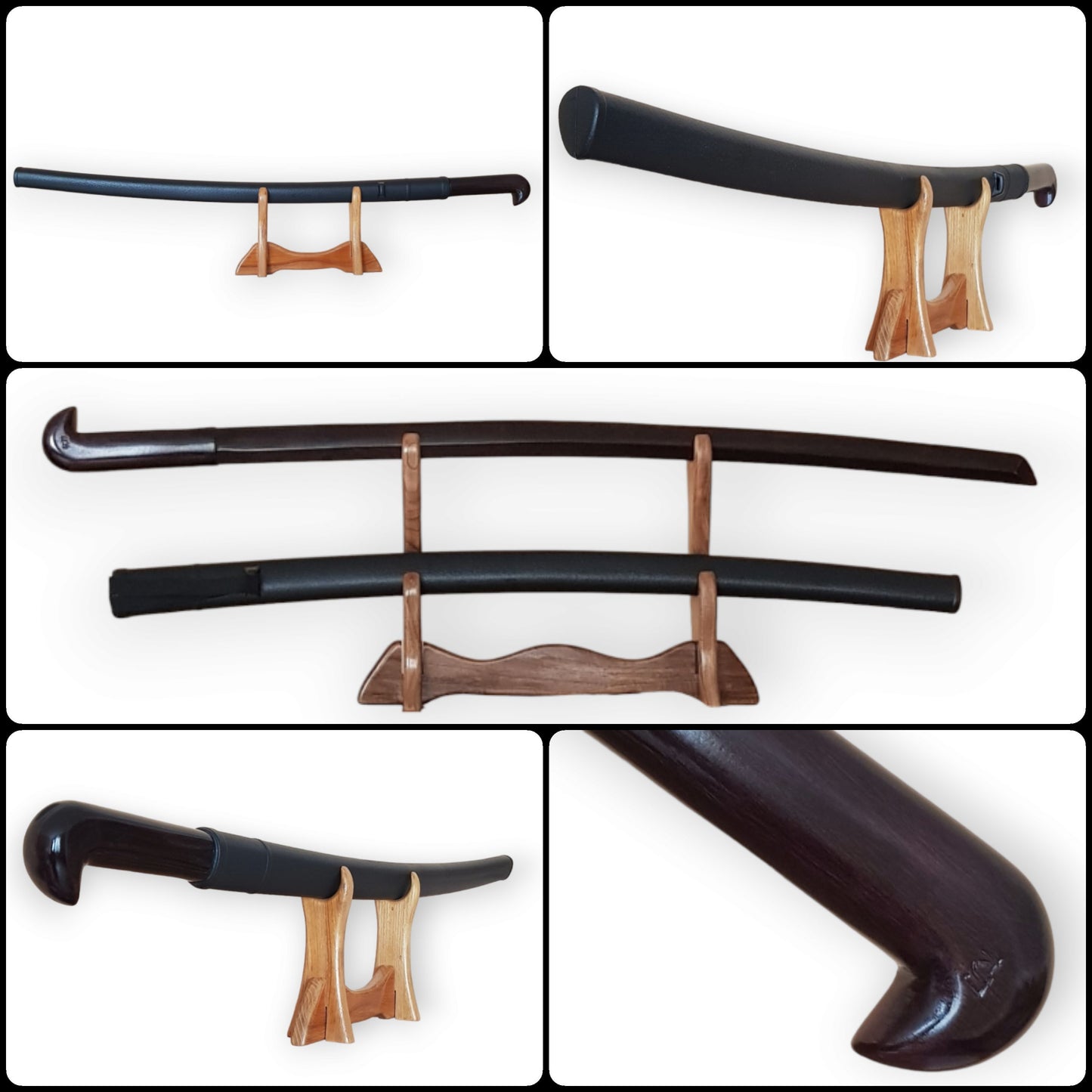 Wooden caucasian checker 93 cm (36.6") with plastic saya - Hornbeam wood