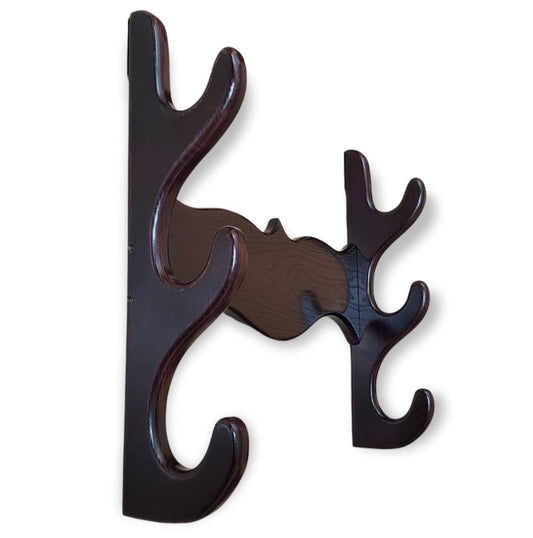 Wooden Wall stand for Swords, Ax, Rifle - Natural Wood Ash Brown - 3 Layers