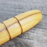 Wooden massage training stick yawara with oval ends - Robinia Wood