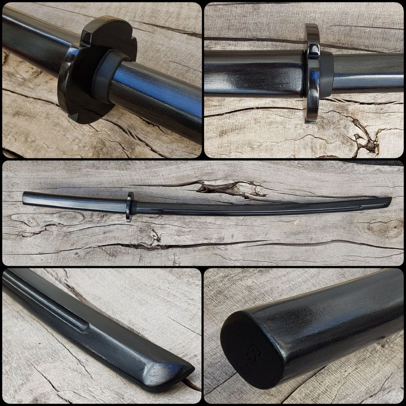 Japanese Bokken Daito 102 (40.1") with groove and tsuba - Aikido,Kendo - Robinia wood