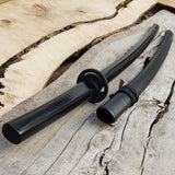 Wooden bokken Daito 102 cm (40.1") with groove, patterned rubber tsuba and dome, plastic saya for Aikido and Iaido - Robinia Wood