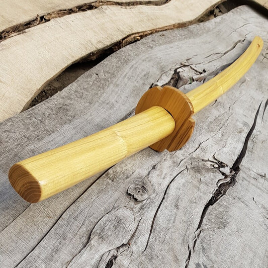 Japanese Bokken Daito 102 (40.1") with groove and tsuba - Aikido,Kendo - Robinia wood