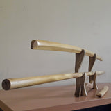 A set of wooden weapons for aikido - Bokken Bokuto 102 cm (40.1"), jo 128 cm (50.4"), tanto - Robinia Wood