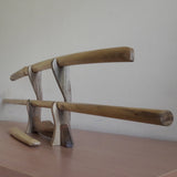A set of wooden weapons for aikido - Bokken Daito 102 cm (40.1"), jo 128 cm (50.4"), tanto - Robinia wood