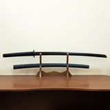 Wooden bokken Daito 102 cm (40.1") with patterned rubber tsuba, plastic saya and tsukamaki - European Hornbeam