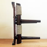 Сompact Wing Chun Wooden dummy with rope and without a leg - Muk yan jong (Ash Brown)