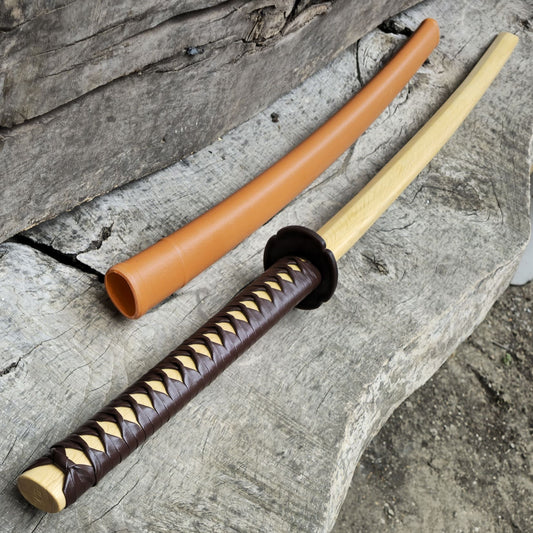 Premium wooden bokken for martial arts training, designed for kendo, aikido, and samurai practice. Durable wood with a smooth finish for optimal handling