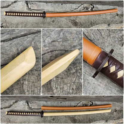 Premium wooden bokken for martial arts training, designed for kendo, aikido, and samurai practice. Durable wood with a smooth finish for optimal handling