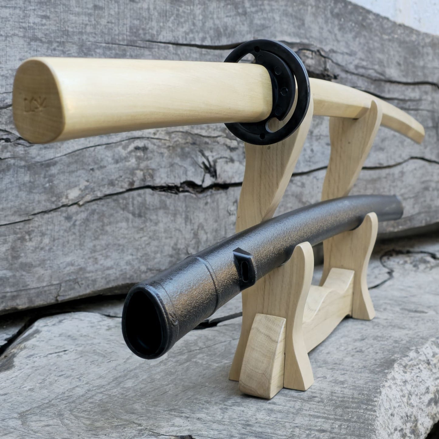 Premium wooden sword stand for katana, samurai, and collectible swords