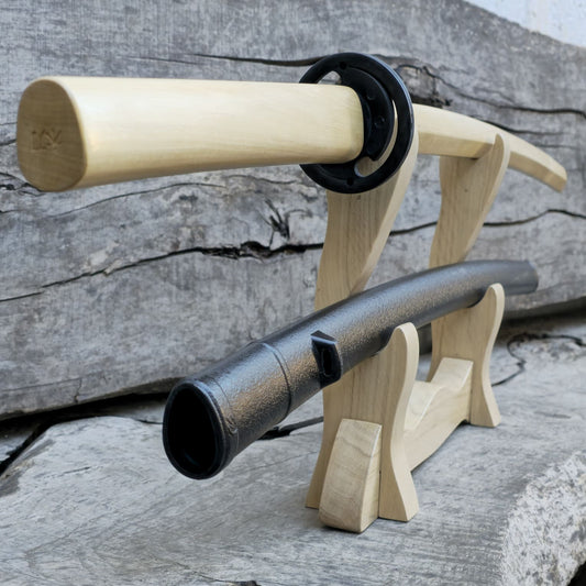 Premium wooden sword stand for katana, samurai, and collectible swords
