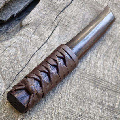 Wooden tanto Japanese style with tsukamaki - European Ash