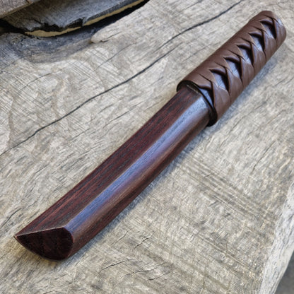 Wooden tanto Japanese style with tsukamaki - European Ash