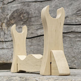 Sword Katana Bokken Stand Holder - Natural Wood Hornbeam - 1 layer