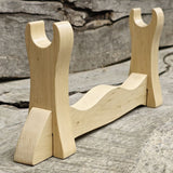 Sword Katana Bokken Stand Holder - Natural Wood Hornbeam - 1 layer