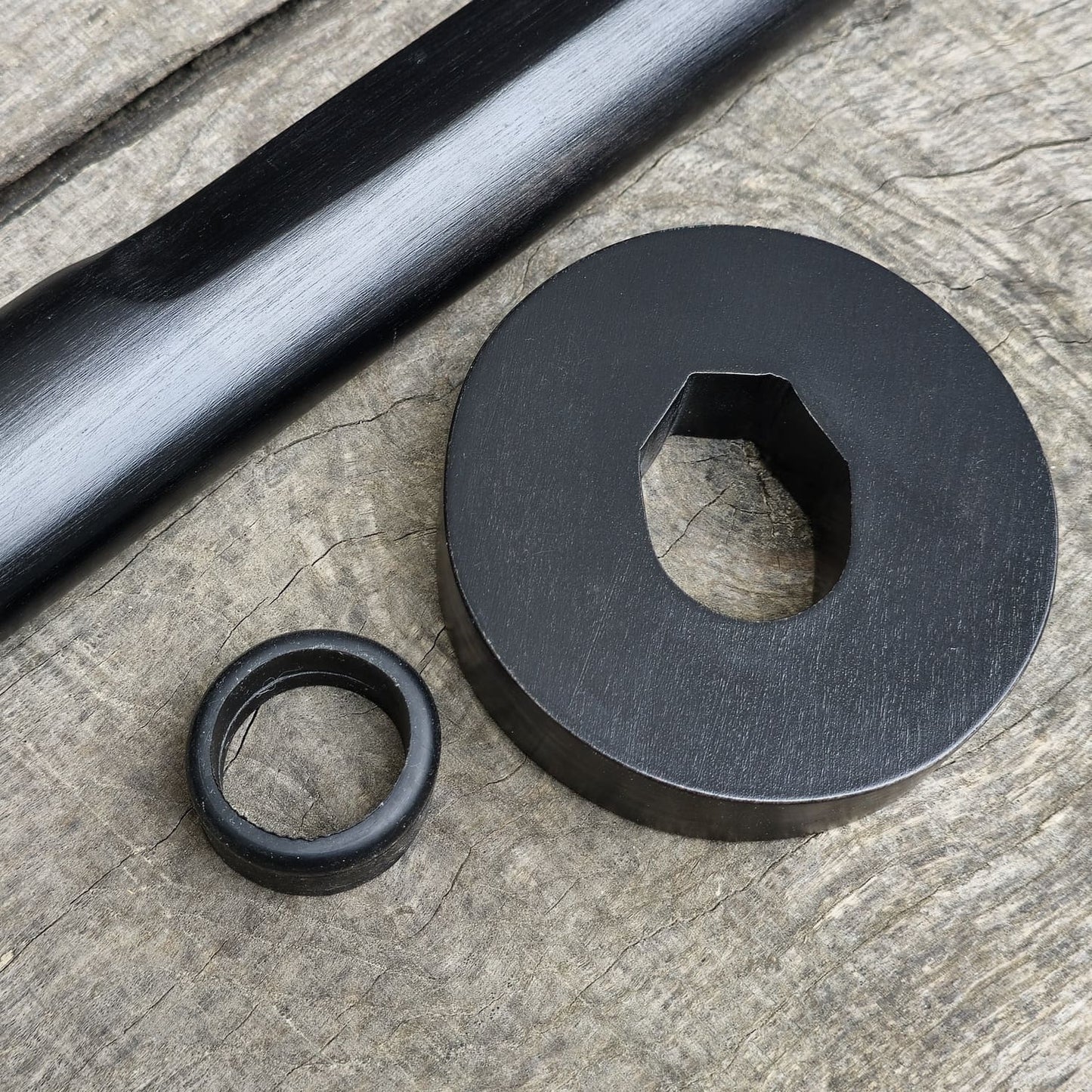 Wooden tsuba Kashima Shin Ryu