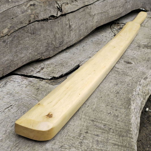 Heavy wooden suburito bokken for strength and technique training in kendo and aikido. Made from solid hardwood with a smooth, balanced design