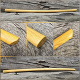 Heavy and powerful along the entire length of the bokken trains a dynamic grip. 