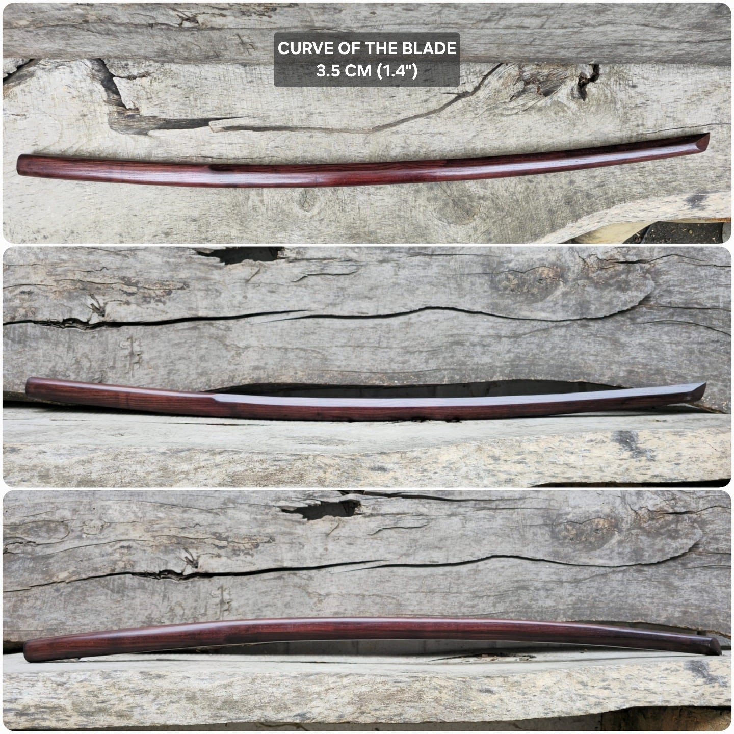 High-quality wooden bokken for martial arts training, crafted from durable wood with a smooth finish. Ideal for kendo, aikido, and samurai sword practice.