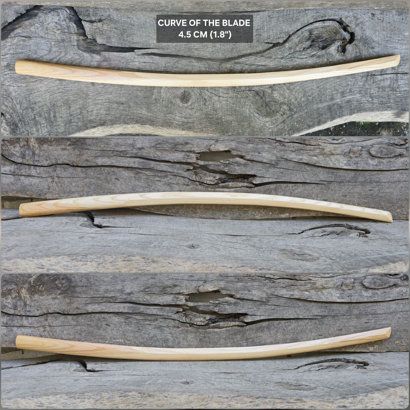 High-quality wooden bokken for martial arts training, crafted from durable wood with a smooth finish. Ideal for kendo, aikido, and samurai sword practice.