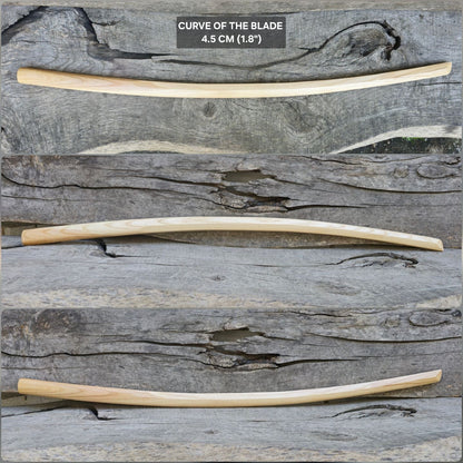 High-quality wooden bokken for martial arts training, crafted from durable wood with a smooth finish. Ideal for kendo, aikido, and samurai sword practice.