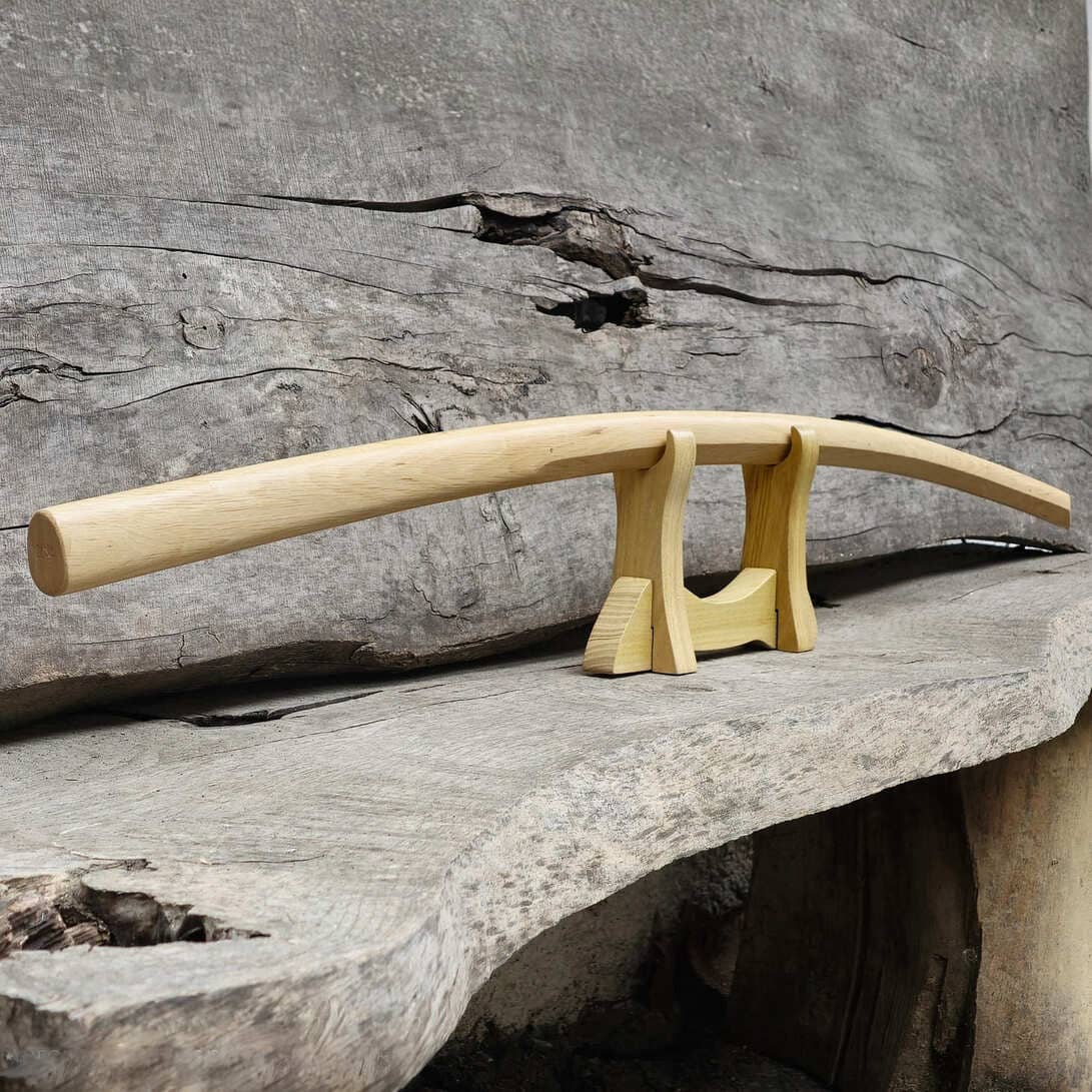 Premium wooden bokken for martial arts training, designed for kendo, aikido, and samurai practice.