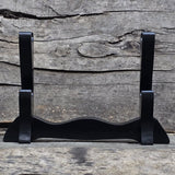 Sword Katana Bokken Stand Holder - Natural Wood Robinia - 2 layer