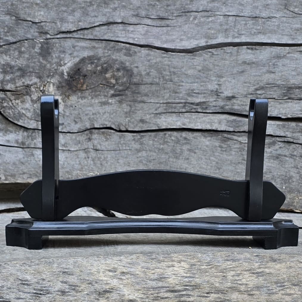 Wooden solid black stand for sword or katana 