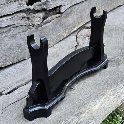 Wooden solid black stand for sword or katana 
