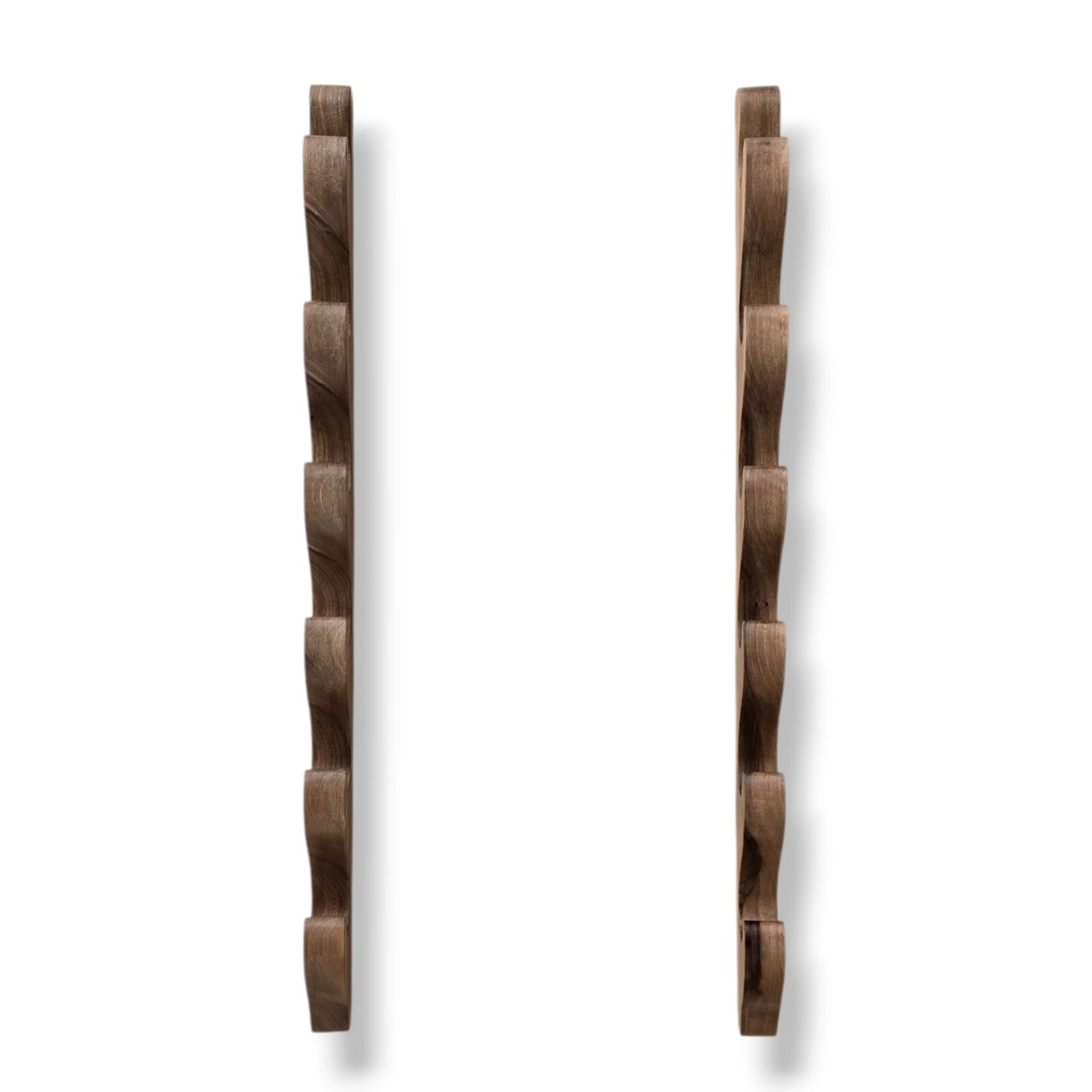 Wooden Wall Mounted Sword Katana Bokken Holder - 6 layers - Walnut