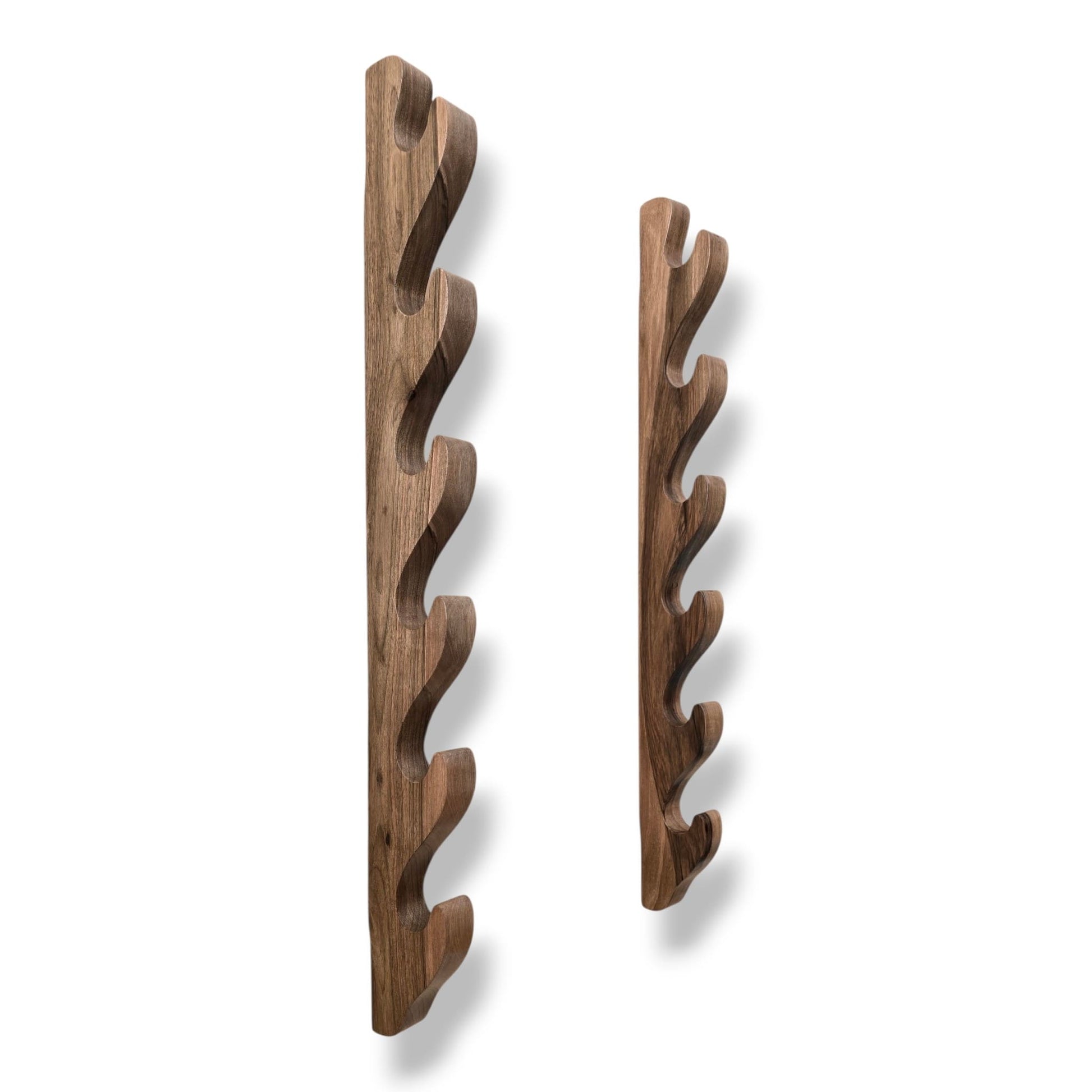 Wooden Wall Mounted Sword Katana Bokken Holder - 6 layers - Walnut