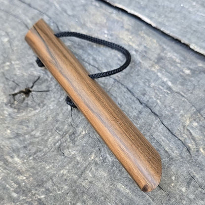 Wooden massage training stick yawara with sharp ends - Walnut