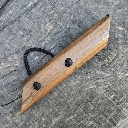 Wooden massage training stick yawara with sharp ends - Walnut