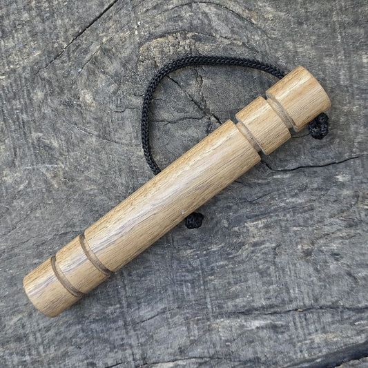 Wooden massage training stick yawara with blunt ends - Walnut