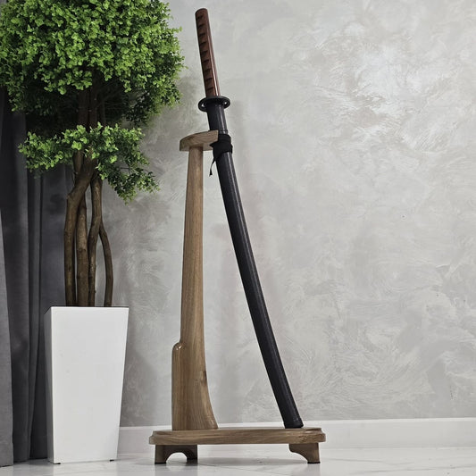 The floor stand holder for the sword katana iaito - Walnut