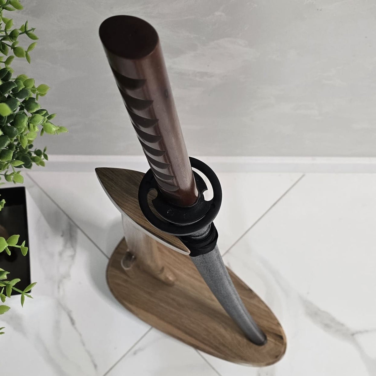 Wooden solid display for sword katana 