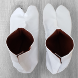 Взуття японського самурая Айкідо Іайдо Табі білого кольору із застібкою-липучкою для татамі