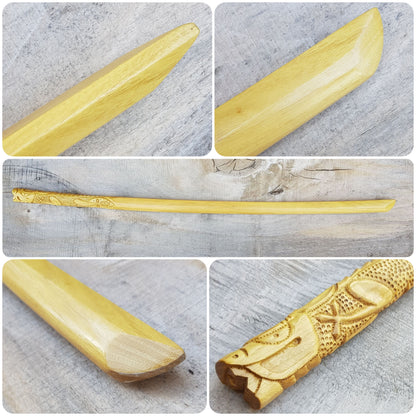 Bokken Deluxe Dragon 102 (40,1") см - Айкідо, Кендзюцу - Robinia Wood