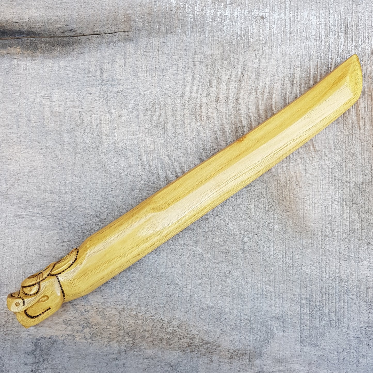 Wooden knife tanto Deluxe Dragon - Robinia Wood