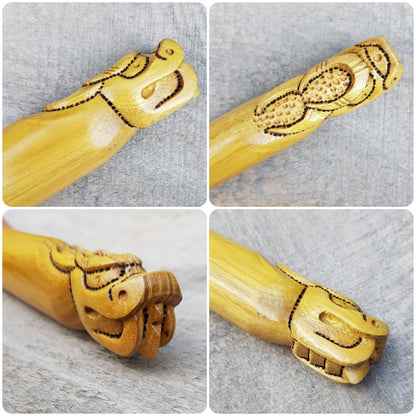 Wooden knife tanto Deluxe Dragon - Robinia Wood
