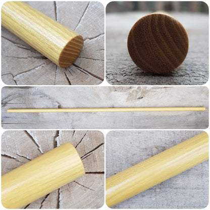 Wooden Jo staff for aikido jodo kobudo 128 cm (50.4") - Robinia Wood