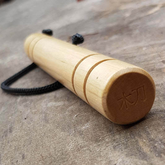 Wooden massage training stick yawara with blunt ends - European Hornbeam