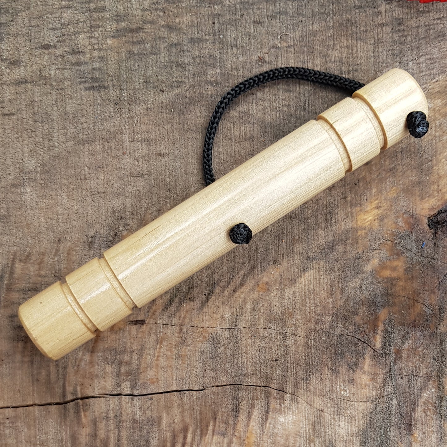 Wooden massage training stick yawara with blunt ends - European Hornbeam
