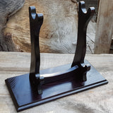 Wooden stand on the platform for weapons for 2 units - European Ash